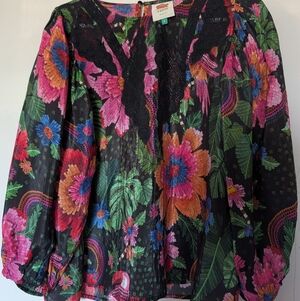 Farm Rio Blouse/Top Women Size M